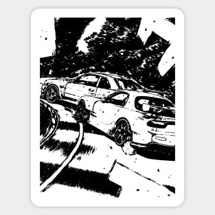 JDM Japanese Drift Racer Drifting Car Anime Manga Eurobeat Intensifies Racing Aesthetic #16 Sticker